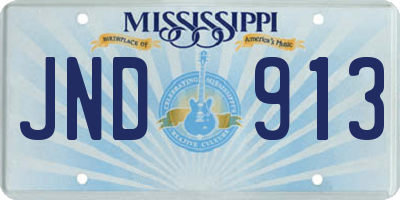 MS license plate JND913