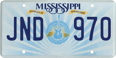 MS license plate JND970