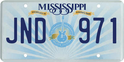 MS license plate JND971