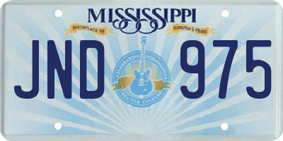 MS license plate JND975