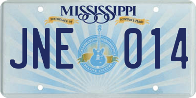 MS license plate JNE014