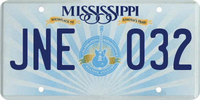 MS license plate JNE032