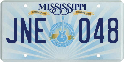 MS license plate JNE048