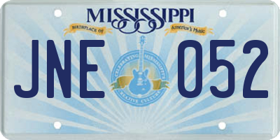MS license plate JNE052