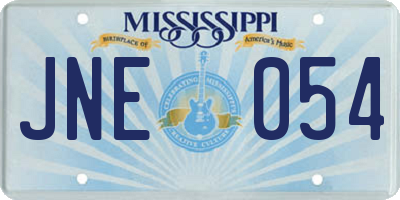 MS license plate JNE054