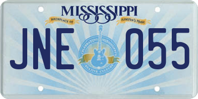 MS license plate JNE055