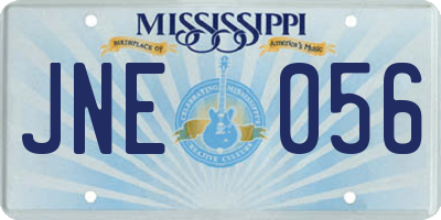 MS license plate JNE056