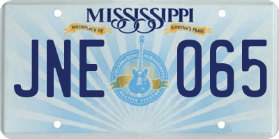 MS license plate JNE065