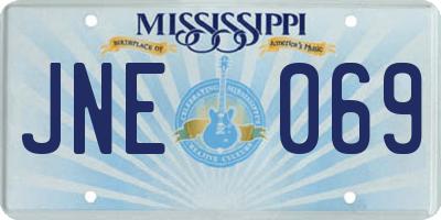 MS license plate JNE069