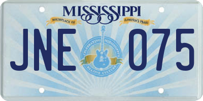 MS license plate JNE075