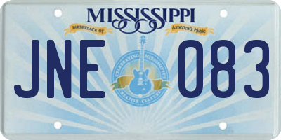MS license plate JNE083