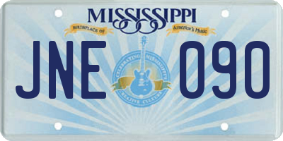 MS license plate JNE090