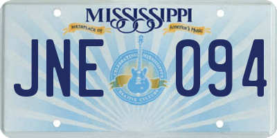 MS license plate JNE094