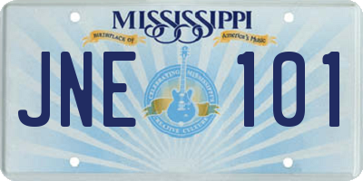 MS license plate JNE101