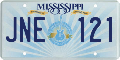 MS license plate JNE121