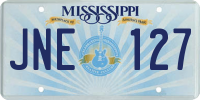 MS license plate JNE127