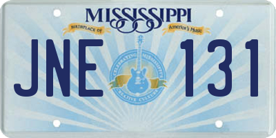 MS license plate JNE131