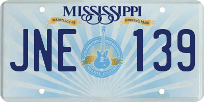 MS license plate JNE139