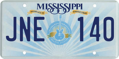 MS license plate JNE140
