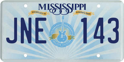 MS license plate JNE143