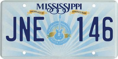 MS license plate JNE146