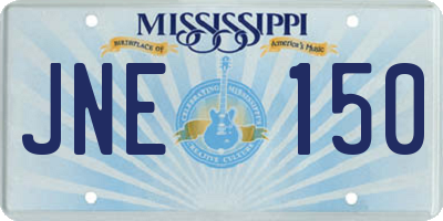 MS license plate JNE150