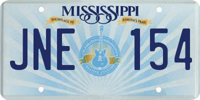 MS license plate JNE154
