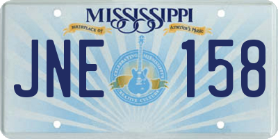 MS license plate JNE158