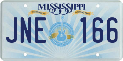 MS license plate JNE166