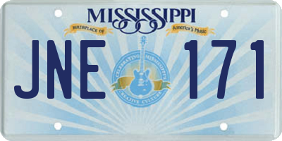 MS license plate JNE171