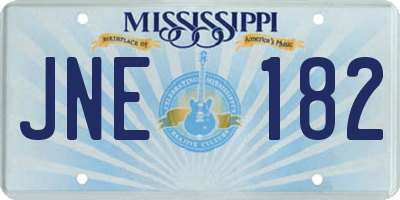 MS license plate JNE182