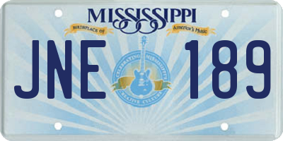 MS license plate JNE189
