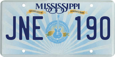 MS license plate JNE190