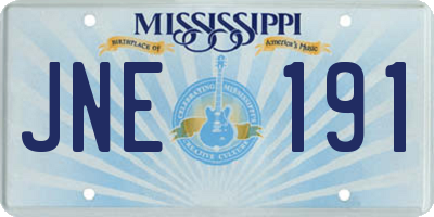 MS license plate JNE191