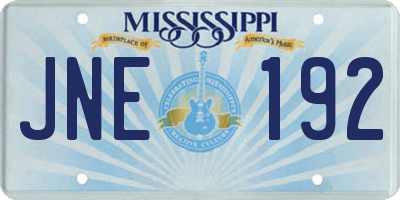 MS license plate JNE192