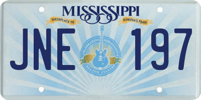 MS license plate JNE197