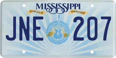 MS license plate JNE207