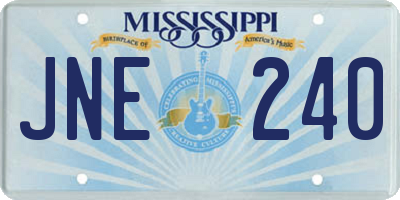 MS license plate JNE240