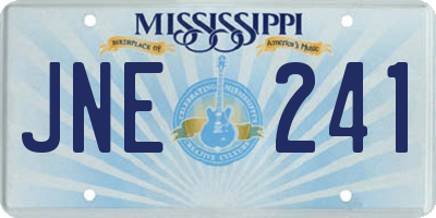 MS license plate JNE241