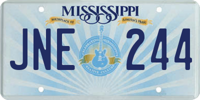 MS license plate JNE244
