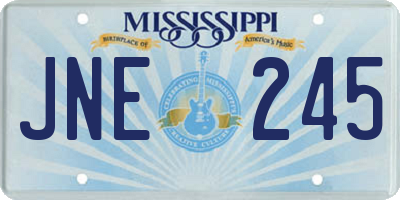 MS license plate JNE245