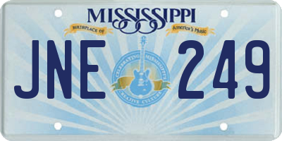 MS license plate JNE249