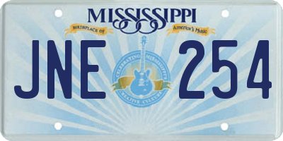 MS license plate JNE254