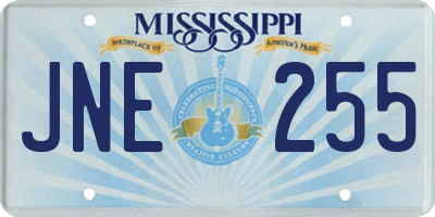 MS license plate JNE255