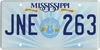 MS license plate JNE263