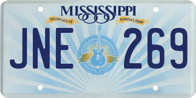 MS license plate JNE269