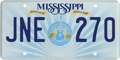 MS license plate JNE270