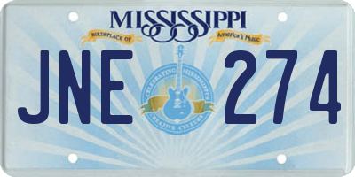 MS license plate JNE274
