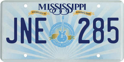 MS license plate JNE285
