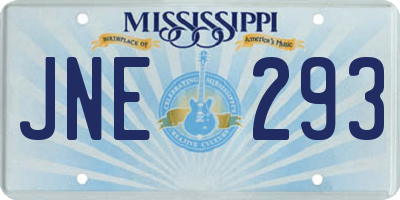 MS license plate JNE293